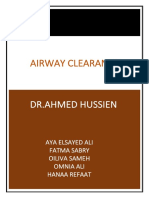 Airway Clearance: DR - Ahmed Hussien