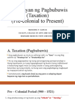 Kasaysayan NG Pagbubuwis (Taxation)