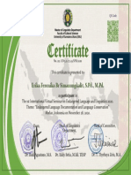 1st IVSoELL E-Certificate