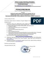 Pengumuman Ujian Tesis