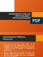 instrumentos protocolares y protocolización 