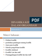 Dinamika Konflik Dalam Organisasi