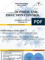 Nosocomial and Infection Control: General Microbiology Topic 4-Finals