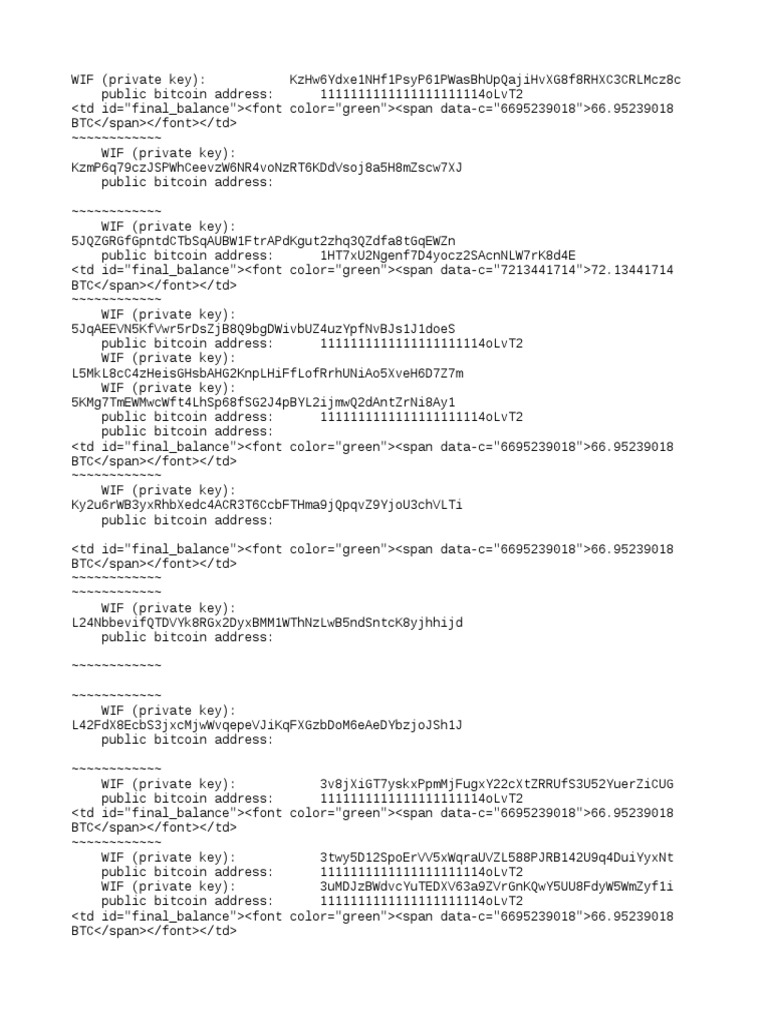 TY14 Private Key List | PDF | Bitcoin | Free Software