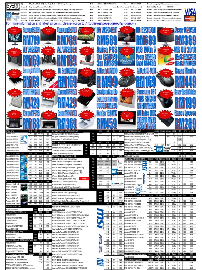 computer price list Advanced Micro Devices Computer Hardware