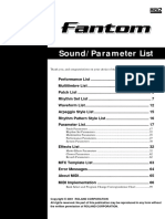 Sound/Parameter List