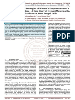 Basic Features and Strategies of Women's Empowerment of A Developing Urban Area - A Case Study of Memari Municipality, Purba Bardhaman, West Bengal, India