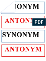 Antonmy: Synonym