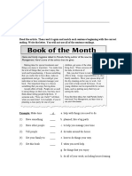 Reading comprehension practice with sentence matching