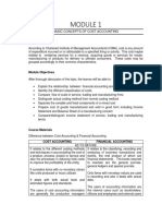 Basic Concepts of Cost Accounting