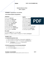 Inductive Grammar Chart (Unit 1, Page 4) : Top Notch 3, Second Edition