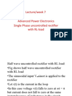 Lecture/week 7 Advanced Power Electronics Single Phase Uncontrolled Rectifier With RL-load