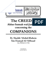 52 - The Creed of Ahlus Sunnah Wal Jamaa'ah Concerning The Companions (Sh. Abdul Muhsin Al-Abbaad) PDF