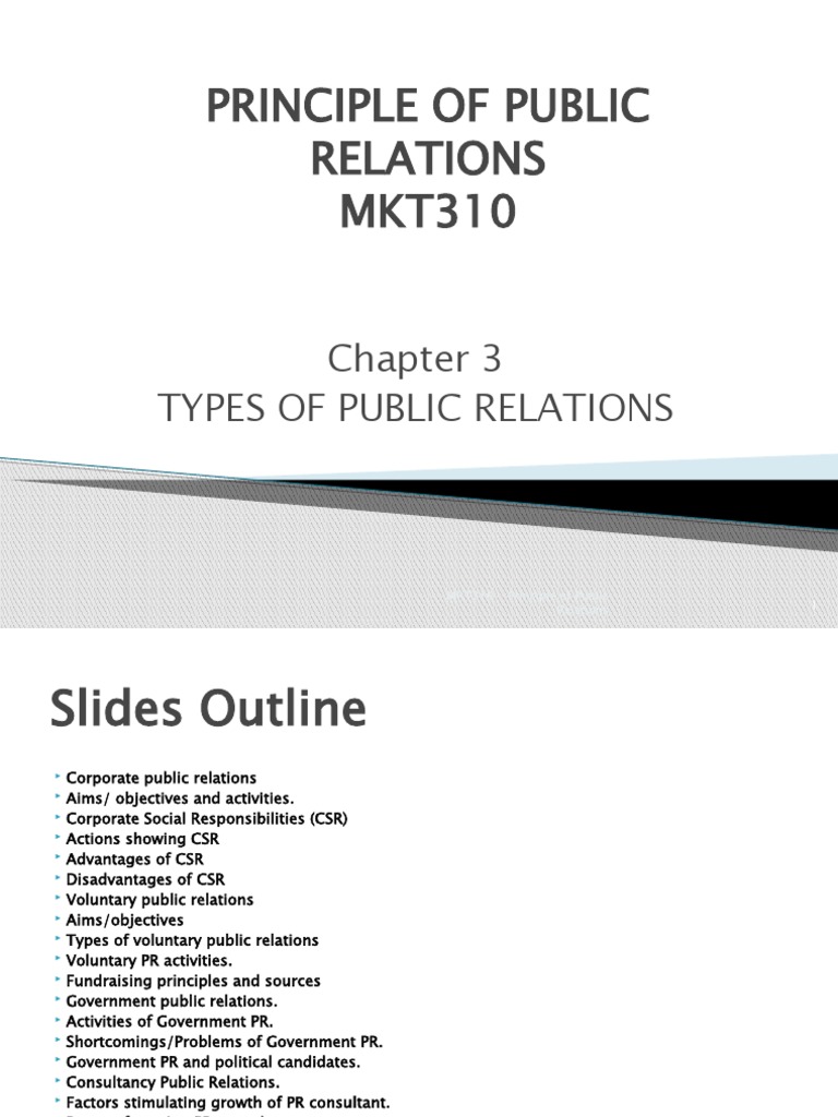 Types of Public Relations Explained | PDF | Fundraising | Corporate ...