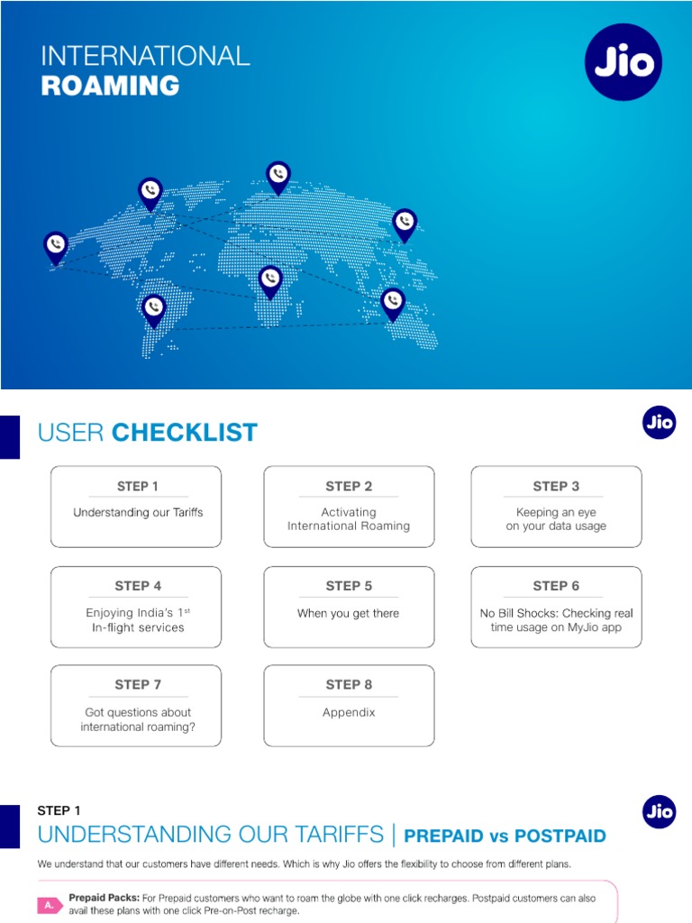 Jio International Roaming Guide | PDF | Mobile App | Roaming