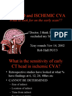 CT Head and Ischemic Cva: What To Look For On The Early Scan??