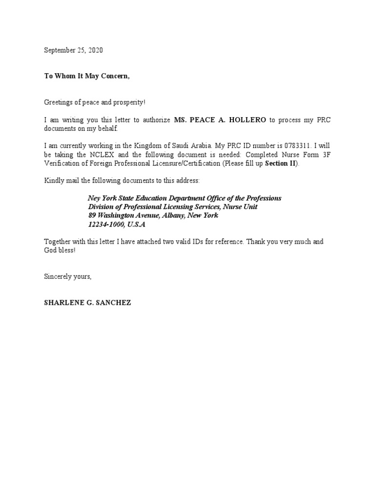 Letter To PRC | PDF | Finance & Money Management