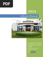 Library Manual: Symbiosis Institute of Management Studies (SIMS)