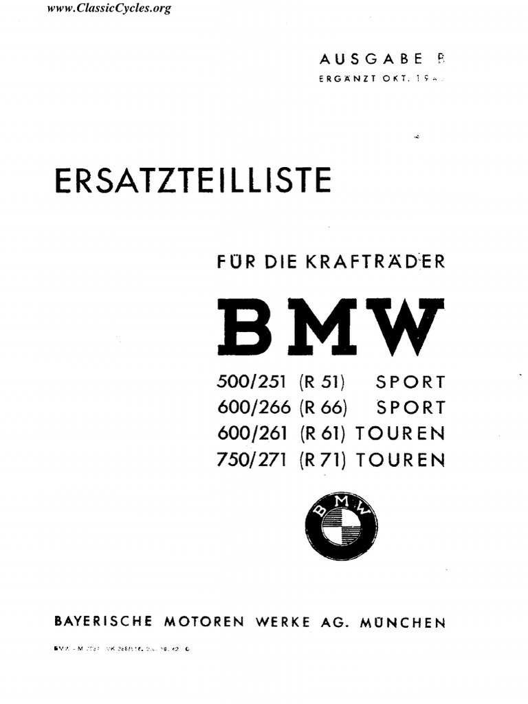 BMW Motorcycle Parts and Accessories | PDF