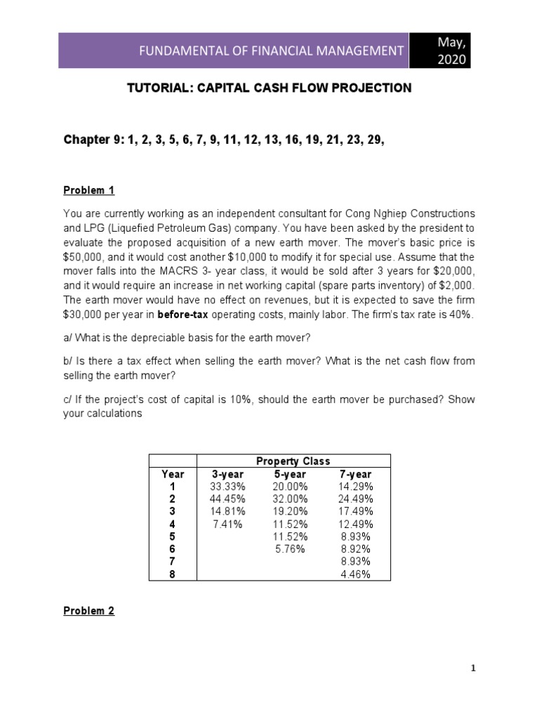 Capital Cash Flow Projections Guide | PDF | Depreciation | Net Present ...