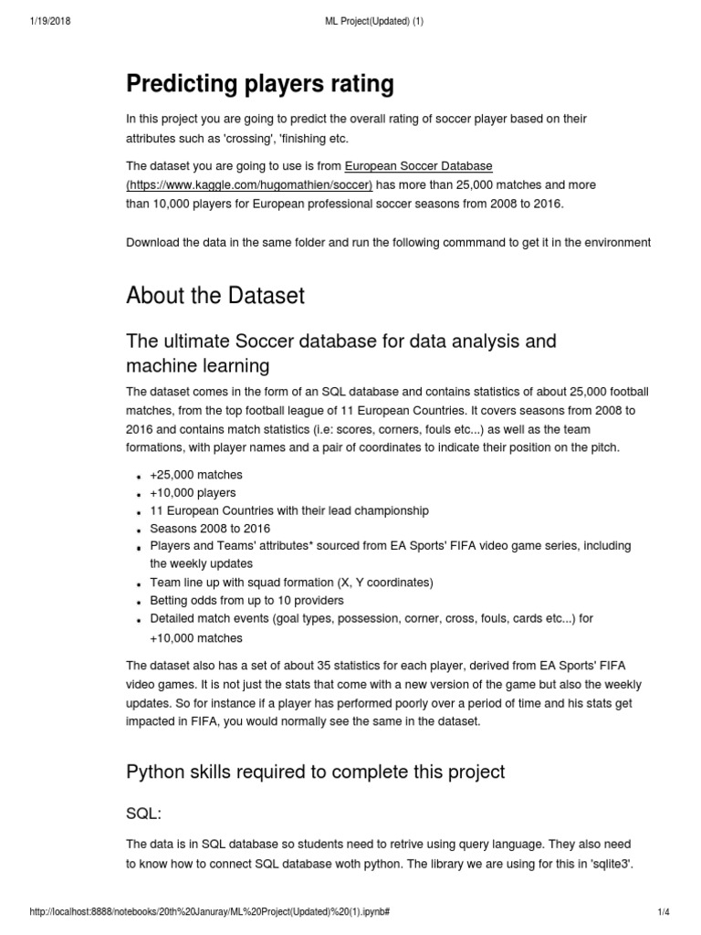 Soccer Player Rating Prediction | PDF | Python (Programming Language ...