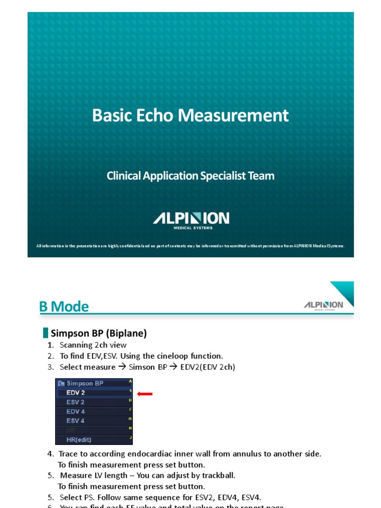 Basic Echo Measurement Techniques | PDF | Cardiovascular Physiology ...