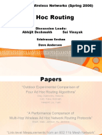 Routing Protocols - MANETs