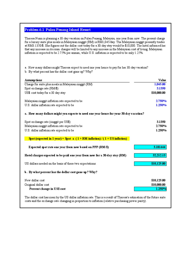 MBF14e Chap06 Parity Condition Pbms | PDF | Japanese Yen | Exchange Rate