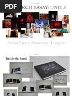 Research Essay: Unit 3: Artist Focus: Shannon Taggart