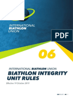 IBU Rules for Biathlon Integrity Unit