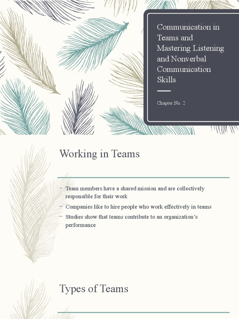 Mastering Team Communication Skills | PDF | Nonverbal Communication ...