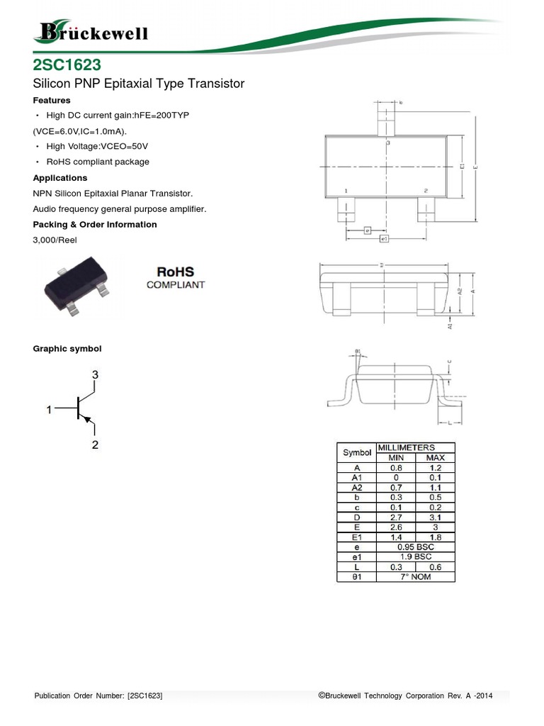 Silicon PNP Epitaxial Type Transistor: Features | PDF | Bipolar ...