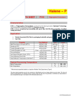 Halene P Technical Data Sheet for Polypropylene Homopolymer F110