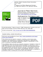 Journal of Plant Nutrition: To Cite This Article: J. Benton Jones Jr. (1982) : Hydroponics: Its History and Use in