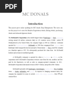 MC Donals: Fast Restaurants