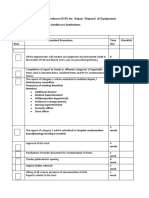 Standard Operating Procedures (SOP) For Repair /disposal of Equipments of Medical Equipments in Healthcare Institutions