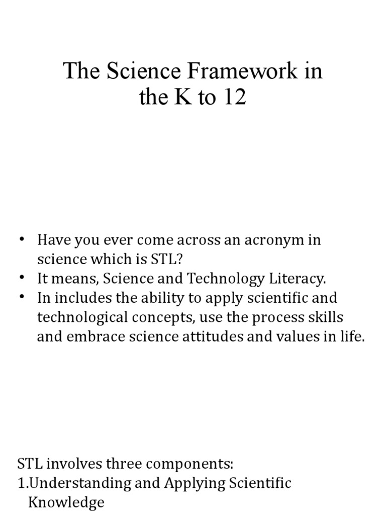 K-12 Science Curriculum Framework Overview | PDF | Constructivism ...