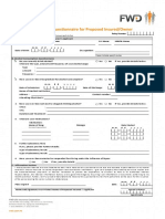 Alcohol Consumption Questionnaire For Proposed Insured/Owner