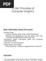 IS 246: Principles of Computer Graphics