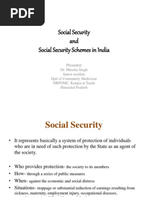 Unit 5 Social Security Schemes