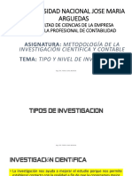 Tipo y Nivel de Investigacion PDF