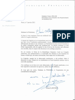 Courrier Du Président Larcher À La Présidente Pelosi - 7janv2021