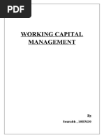 Working Capital Management: by Sourabh, 10HM30