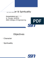 Character & Spirituality: Presentation By: G. Durga, AP/ECE SSN College of Engineering