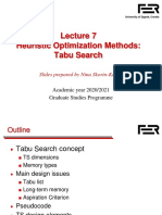 Heuristic Optimization Methods: Tabu Search: Slides Prepared by Nina Skorin-Kapov