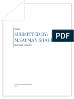 Submitted By: M.Salman Shahid: Vlsi Lab