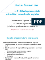 Leçon 6 Et 7 - Développement de La Tradition Procédurale Anglaise Part I Et II