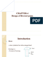 CHAPTER - 44 Design of Riveted Joints Design of Riveted Joints Design of Riveted Joints Design of Riveted Joints