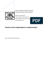 Znacaj I Uloga Modeliranja U Projektovanju