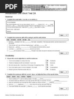 Introduction Unit Short Test 2A: Grammar